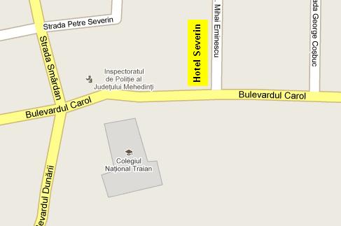 Harta Hotel SeverinDrobeta Turnu Severin